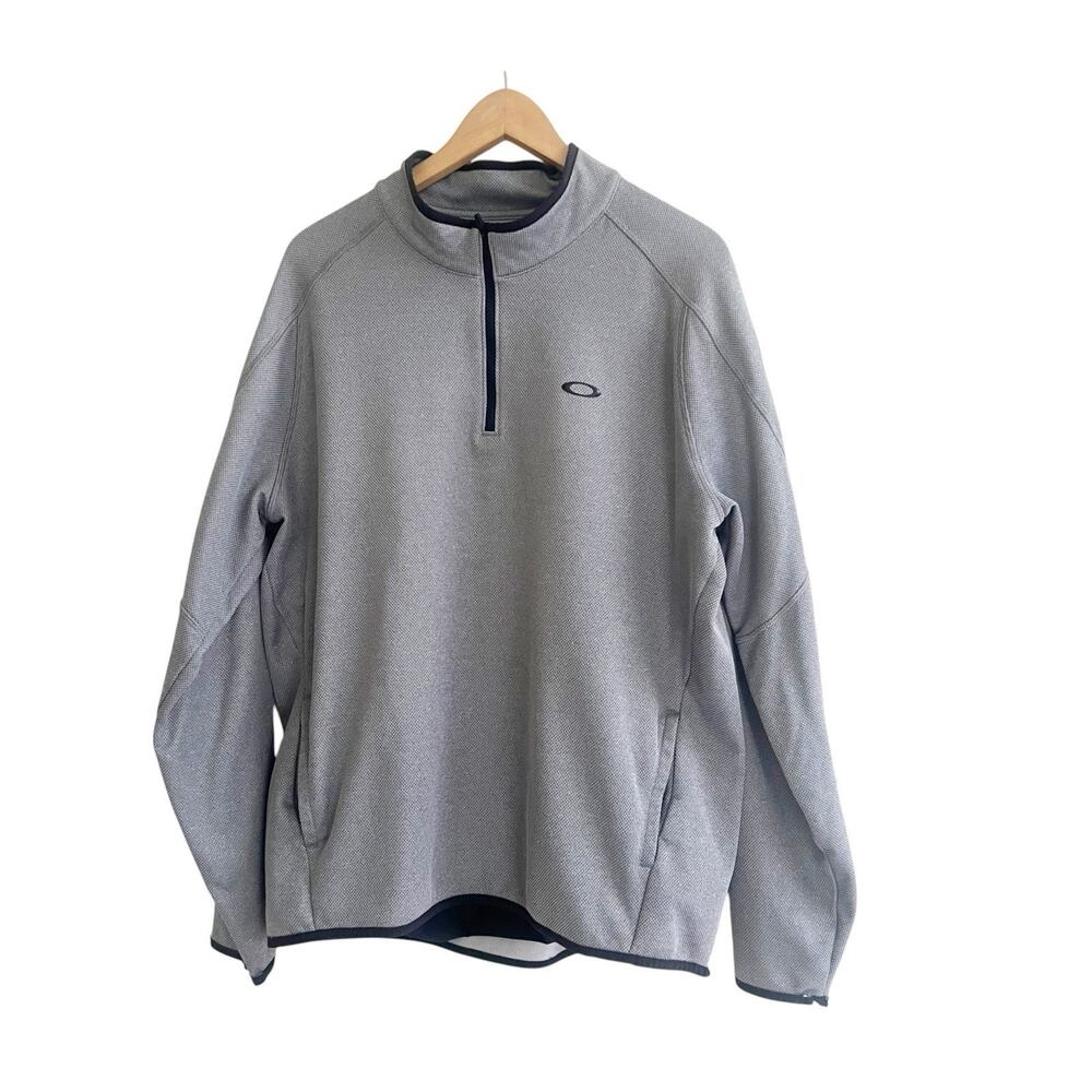 Oakley 3/4 Zip Pullover San Luis Obispo Golf Course Logo Size XL Grey Black